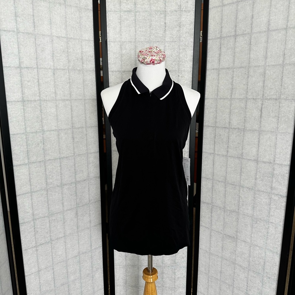 Black Sleeveless Athleta Polo Top